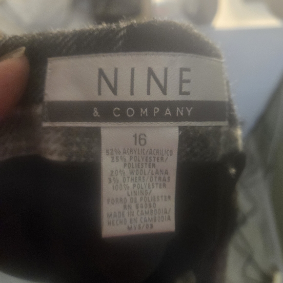 Nine & Co. Black and White Plaid Maxi Skirt - Picture 4 of 12